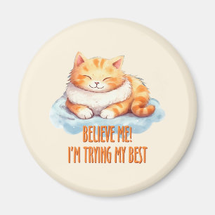 Adorable Orange Tabby Cat - Ich versuche mein Best Magnet