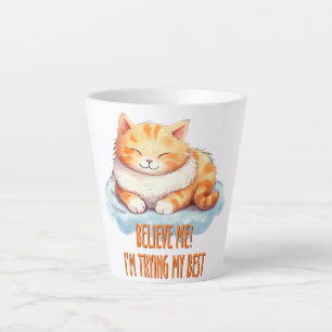 Adorable Orange Tabby Cat - Ich versuche mein Best Milchtasse