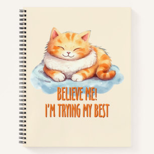 Adorable Orange Tabby Cat - Ich versuche mein Best Notizblock