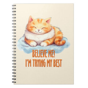 Adorable Orange Tabby Cat - Ich versuche mein Best Notizblock
