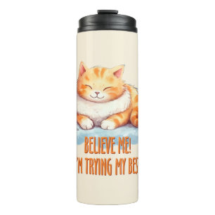 Adorable Orange Tabby Cat - Ich versuche mein Best Thermosbecher