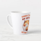 Adorable Orange Tabby Cat - Sorry, ich bin spät Milchtasse (Linke Ecke)