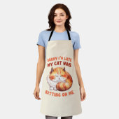 Adorable Orange Tabby Cat - Sorry, ich bin spät Schürze (Getragen)
