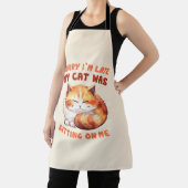 Adorable Orange Tabby Cat - Sorry, ich bin spät Schürze (InSitu)