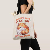 Adorable Orange Tabby Cat - Sorry, ich bin spät Tasche (Von Nahem)
