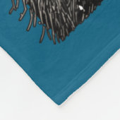 Adorable Ossum In Santa Hat Snowy Winter Christmas Fleecedecke (Ecke)