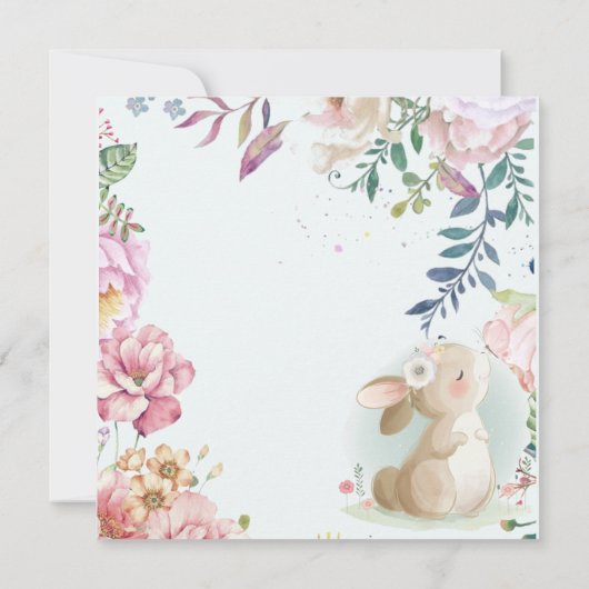 Adorable Oster Einladung (Rückseite)