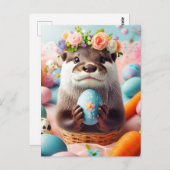 Adorable Oster Otter Postkarte (Vorne/Hinten)