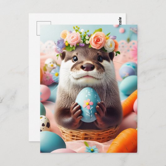 Adorable Oster Otter Postkarte (Vorne/Hinten)