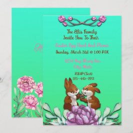 🐰 Adorable Osterbrunch & Eierjagd Einladung