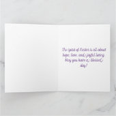 Adorable Osterfest Bunny & Egg Karte (Innenseite)