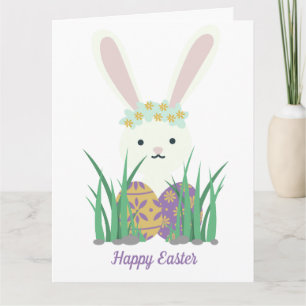 Adorable Osterfest Bunny & Egg Karte