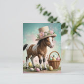 Adorable Osterfohlen Postkarte (Stehend Vorderseite)
