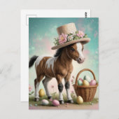 Adorable Osterfohlen Postkarte (Vorne/Hinten)