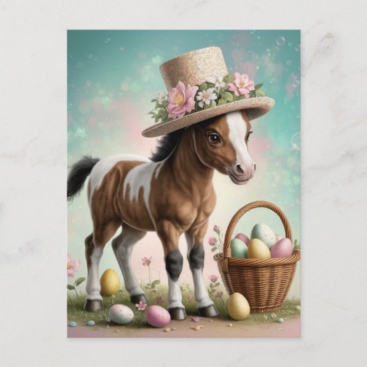 Adorable Osterfohlen Postkarte (Vorderseite)