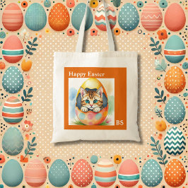 Adorable Osterkätzchen im farbenfrohen Ei Tragetasche