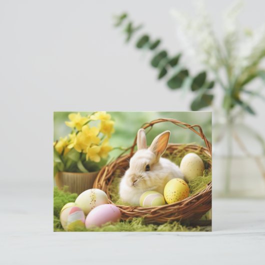 Adorable Ostersonne im Frühling Postkarte (Stehend Vorderseite)