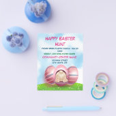 Adorable Ostersonne mit rosa Streifen Ei Ostern Flyer (Einzeln)
