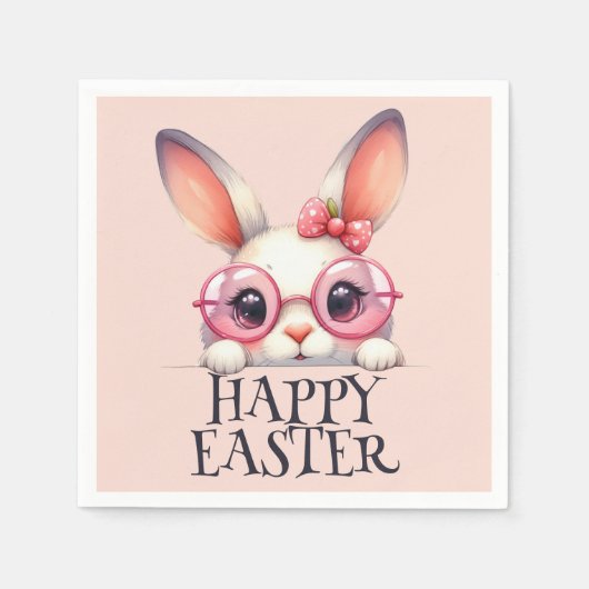 Adorable Ostersonnengläser und Bow Serviette (Vorderseite)