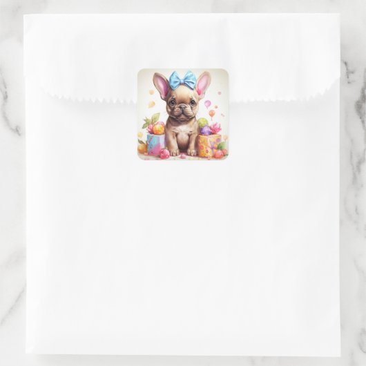 Adorable Osterstar Quadratischer Aufkleber (Tasche)