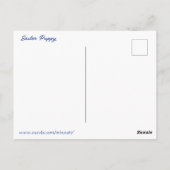 Adorable Osterwelpen, Blume und Eier Postkarte (Rückseite)
