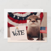 Adorable Otter-Abstimmung Postkarte (Vorne/Hinten)
