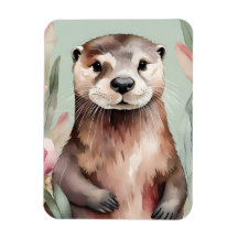 Adorable Otter Boho Watercolor