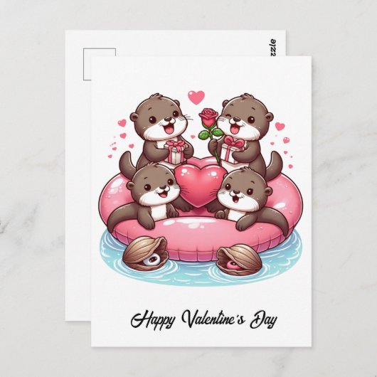 Adorable Otter Postkarte (Vorne/Hinten)