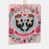 Adorable Otter pun Keramikornament (Rechts)