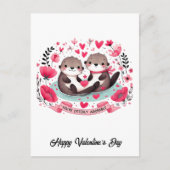 Adorable Otter pun Postkarte (Vorderseite)