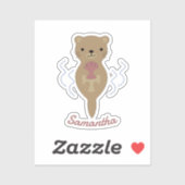 Adorable Otter Square Aufkleber (Blatt)