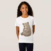 Adorable Ours Brun à la Marguerite - Aquarelle T-Shirt (Vorne ganz)