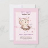 Adorable OWL Baby Shower Girls oder Boys Einladung (Vorderseite)