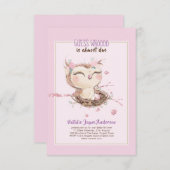 Adorable OWL Baby Shower Girls oder Boys Einladung (Vorne/Hinten)