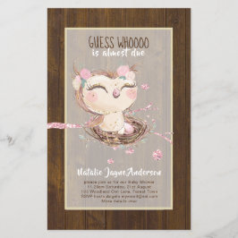 Adorable OWL Baby Shower Girls oder Boys Einladung Flyer