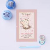 Adorable OWL Baby Shower Girls oder Boys Einladung Flyer (Einzeln)