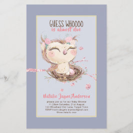 Adorable OWL Baby Shower Girls oder Boys Einladung Flyer