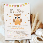 Adorable Owl Baby Shower Invitation – 'It's a Boy' Einladung