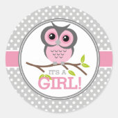 Adorable Owles The a Girl Runder Aufkleber (Vorderseite)
