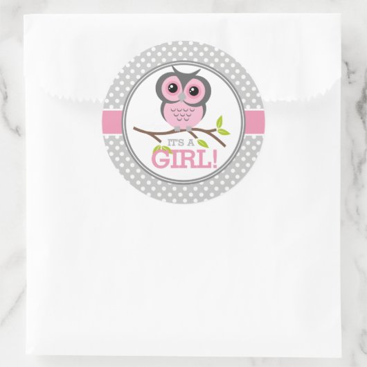 Adorable Owles The a Girl Runder Aufkleber (Tasche)