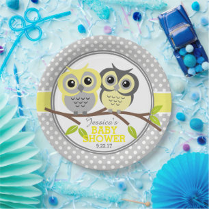 Adorable Owls Baby Dusche Pappteller
