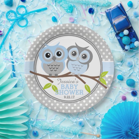 Adorable Owls Baby Dusche Pappteller (Party)