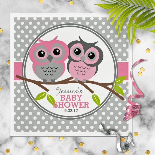 Adorable Owls Baby Dusche Serviette