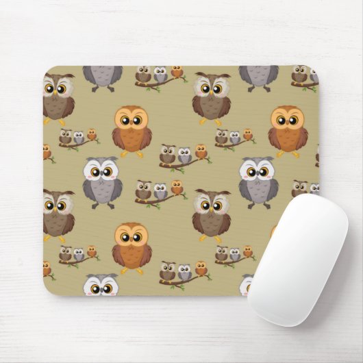 Adorable Owls Mousepad (Mit Mouse)