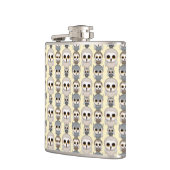 Adorable Owls Muster auf hellgelbem Hintergrund Flachmann (Links)