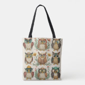 Adorable Owls stilvolle modische Tragetaschen Tasche (Rückseite)