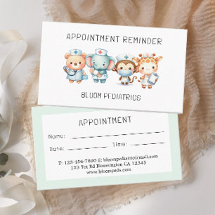 Adorable Pädiatrische Ärzteanstellung Erinnerung Terminkarte