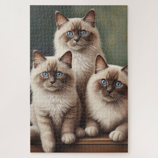 Adorable Pair Ragdoll Kittens Sweet Cat Puzzle (Vertikal)