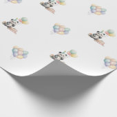 Adorable Panda animal Balloon Gift Wrapping Paper Geschenkpapier (Ecke)