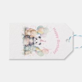 Adorable Panda Animal Birthday Gift Tag Geschenkanhänger